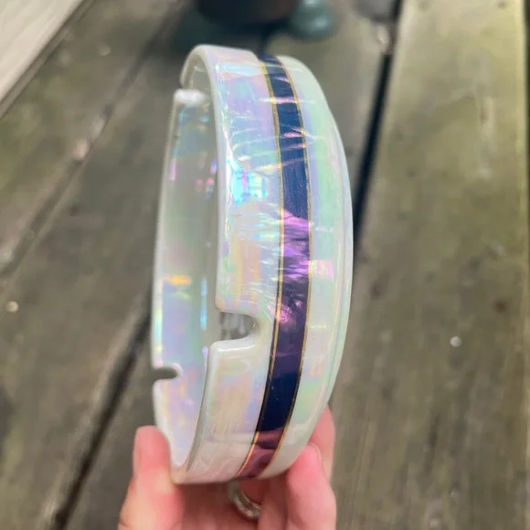 3/$30 💖 Iridescent Vintage Texas Roadmap Ashtray - Picture 4 of 7